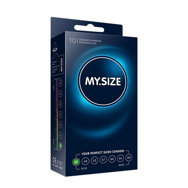 Natural Latex Condom 47 Width 10 pcs MY.SIZE 30113