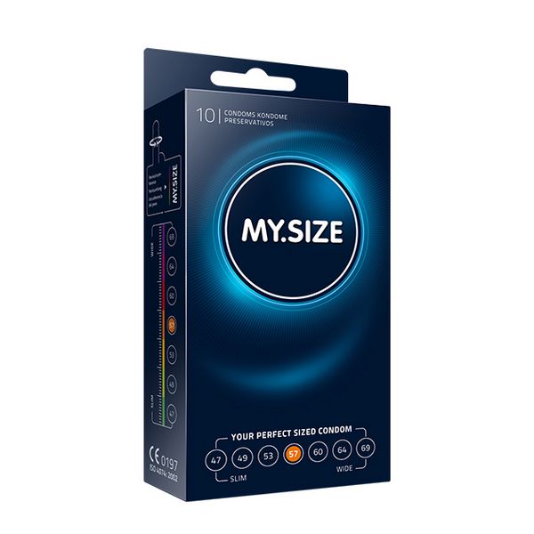 Natural Latex Condom 57 Width 10 pcs MY.SIZE 30144